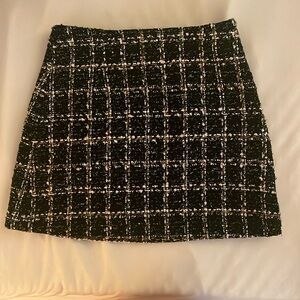 Abercrombie & Fitch Plaid Tweed Mini Skort with Tags